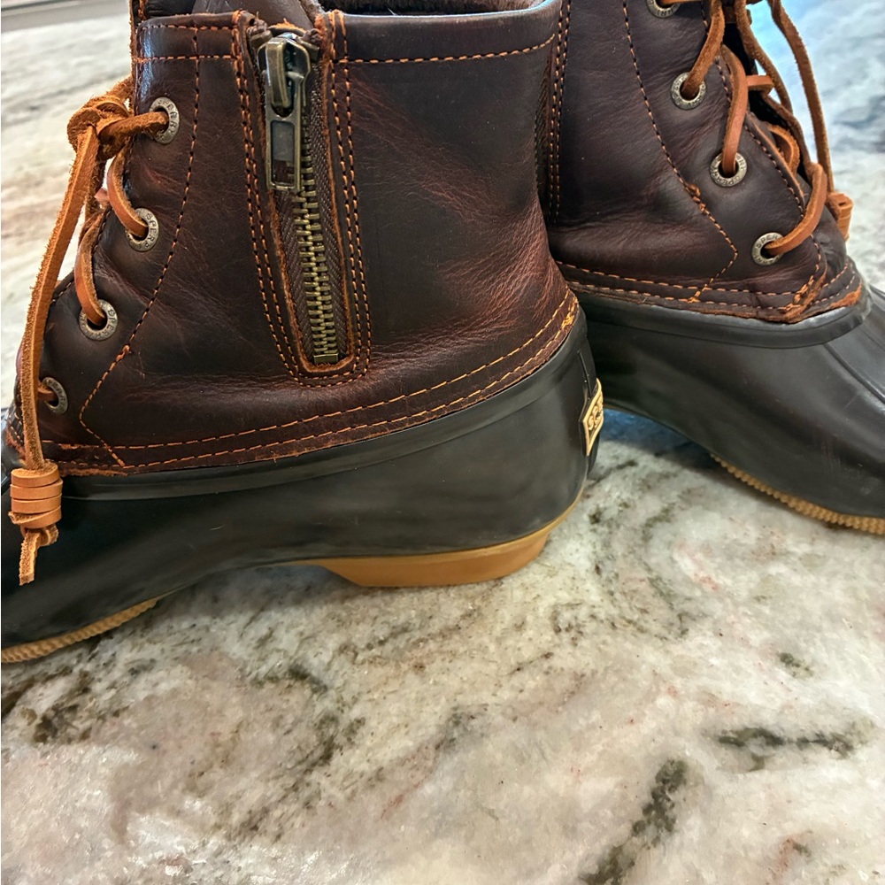 Sperry Dark Brown Duck Boots